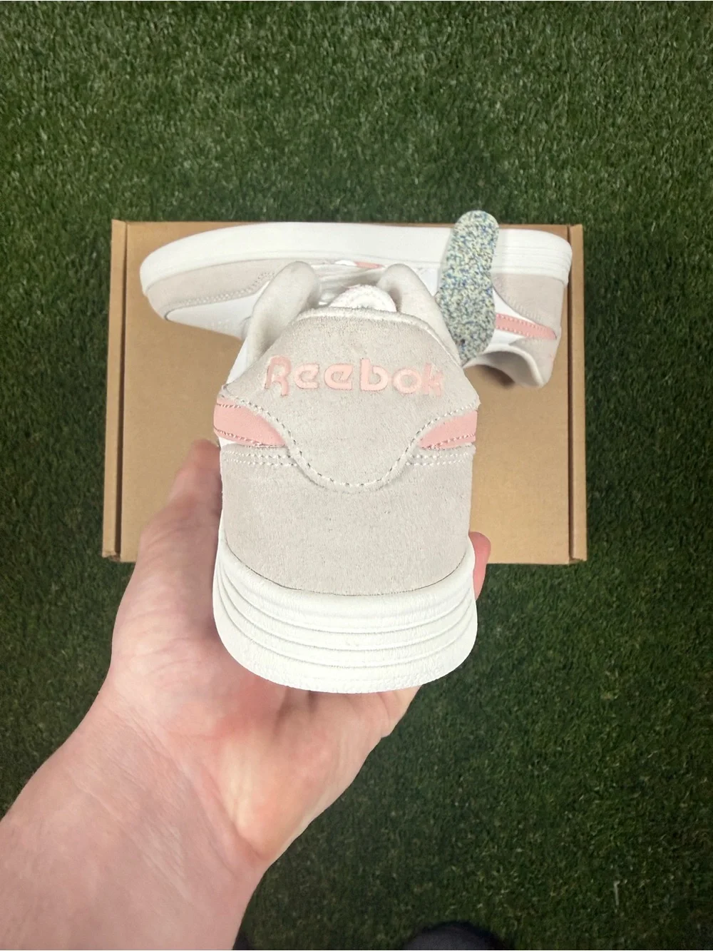 Women’s Reebok White and Pink Casual Sneakers